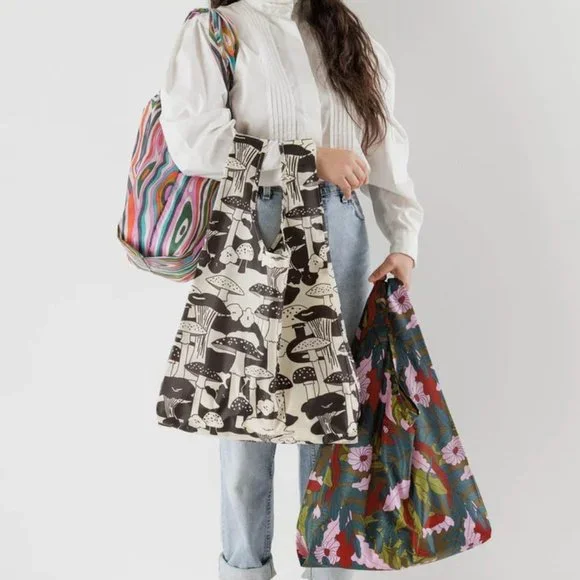 NWT Standard Baggu Set - Archive Forest (Candy Woodgrain, Pink Fern, Mushroom) - Picture 5 of 6